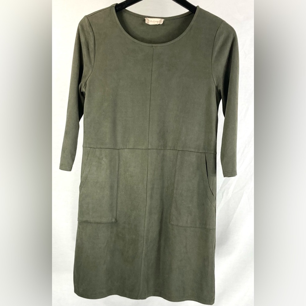 Altar'd State Olive Long Sleeve Dress